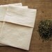 Reusable Organic Cotton Tea Bags Eco Friendly -- Organic Unbleached Muslin -- 3X4 Set of 5