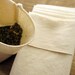 Reusable Organic Cotton Tea Bags Eco Friendly -- Organic Unbleached Muslin -- 3X4 Set of 5