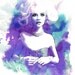 Amethyst Blue Hues- Watercolor Fashion Illustration Abstract Print