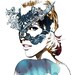 Masquerade - Watercolor Fashion Illustration Sketch Abstract Print