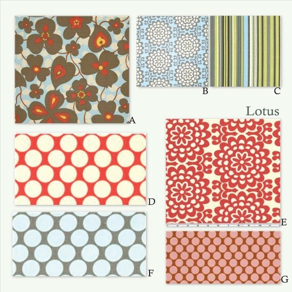 Custom Baby Crib Bedding- 3 piece set- Lotus