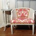 Dazzling Damask Cane French Chair Red Yellow Bedazzle shabby modern chic side accent
