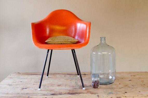 Eames Arm Chair In Orange for Herman Miller