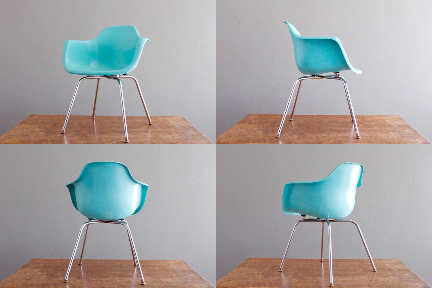 RESERVED Vintage 1960's Krueger Arm Chair in Robin Egg Blue Turquoise