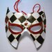Reserved for Isabelle (ivacher) Harlequin Venetian Mardi Gras Carnival Masquerade leather mask sculpture