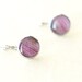 Real Petals Earrings - purple handmade resin jewelry - Clematis 'Ville de Lyon'