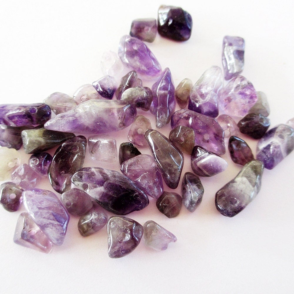 Purple Fluorite Chips Beads Gemstone 45 STR280