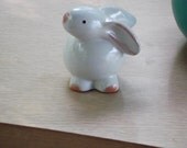 VTG White Terracotta Pottery Bunny Looking Sideways at You.