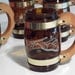 Vintage Siesta Ware Glasses/ Mugs. Set of 4. Western Cowboy Theme. MINT Condtion