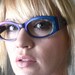 Vintage Iridescent Blue Italian Chloe Cat Eyeglasses