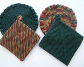 Potholder & Trivet Set, Hot Pad Set, Potholder Set, Home Decor, Gift Basket, Housewarming Gift, Fall/Thanksgiving Potholders/Trivets