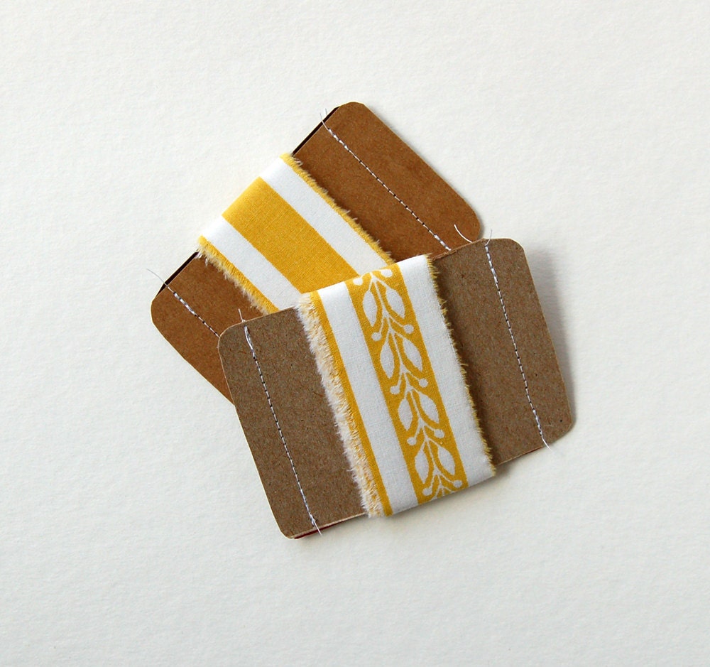 autumn fabric ribbon set of 2