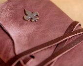 Fleur De Lis Leather Journal - Mini Pocket Book - Vintage Style - Medievala