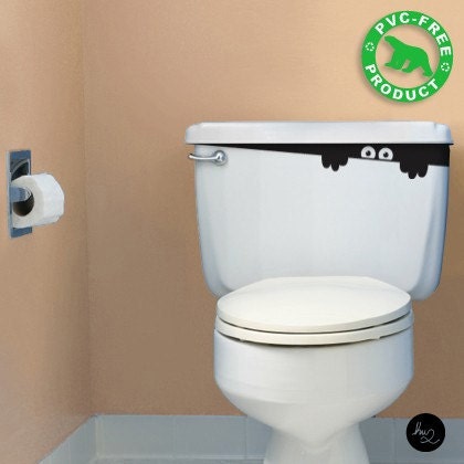 Original Toilet Monster bathroom sticker
