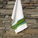 Modern Kitchen Towel, Teal and Green Dish Towel