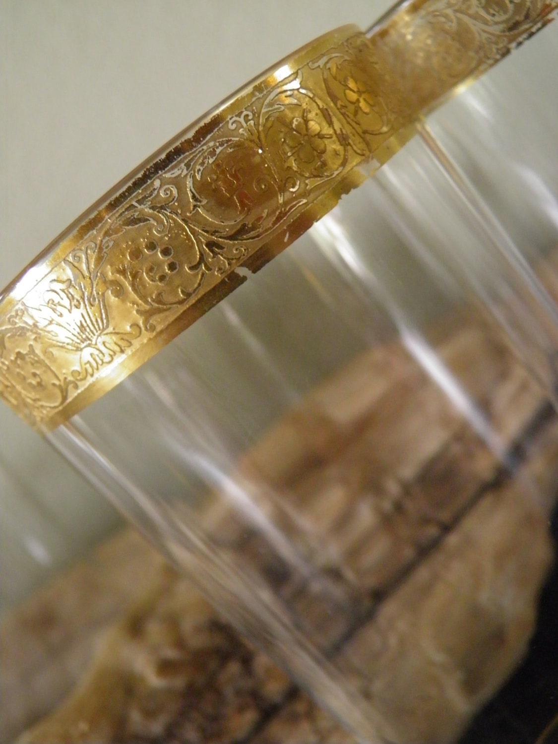 Gold Leafed Highball Glasses