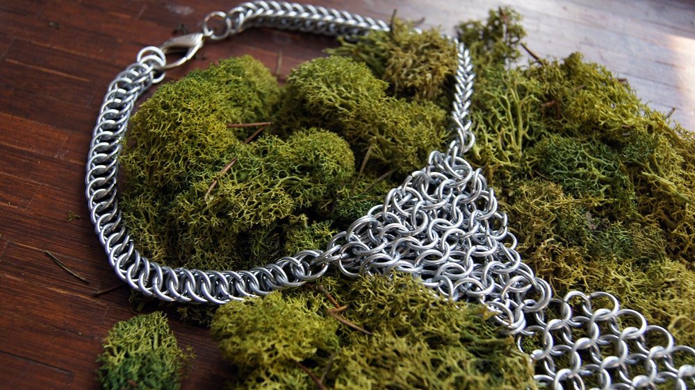 Steel Chain Maille Neck Tie