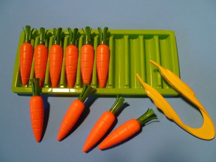 Carrot Vegetable Tray Manipulative Transfer Montessori Kindergarten Preschool Toy