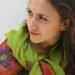 Felted Scarf Merino Wool and Silk Shawl - Green and Red - The Poppy Field