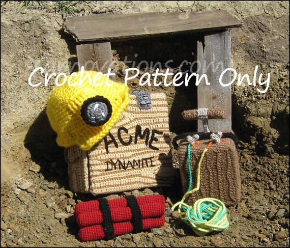 Miner Helmet and Mining Set Crochet Pattern
