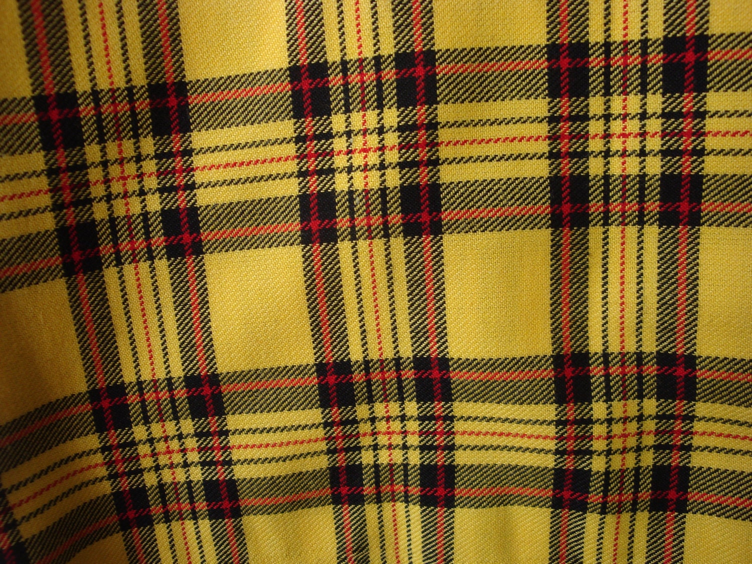 Yellow Checkered Fabric