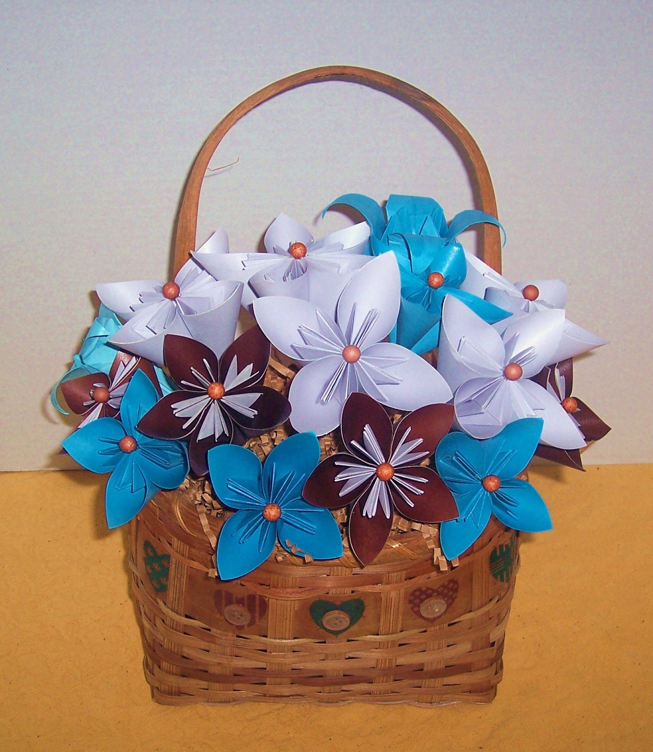 Floral home decor, paper flower arrangenent, paper flower bouquet