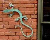 Gecko Lizard Wall Hanging, 30 inch size, Garden Wall art