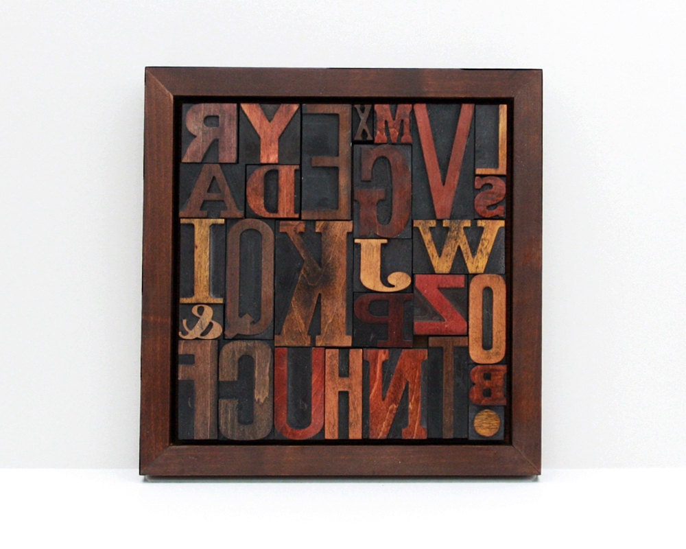 A-Z Alphabet Letterpress Collage