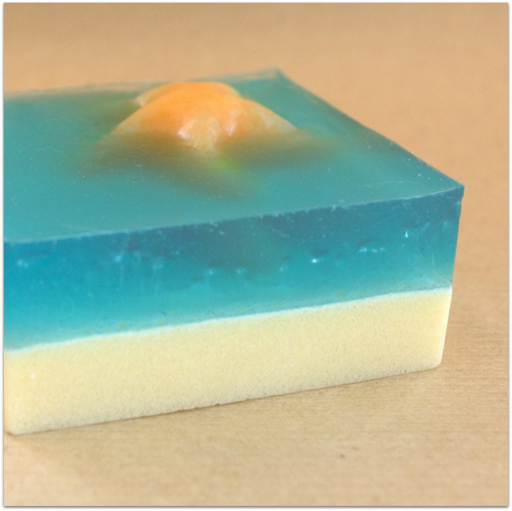 Two Bars Surfer Girl Soap and Sugar Scrub Handmade Glycerin Soap