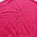 VINTAGE 1970's izod lacoste cardigan PINK v-neck golf sweater MEDIUM