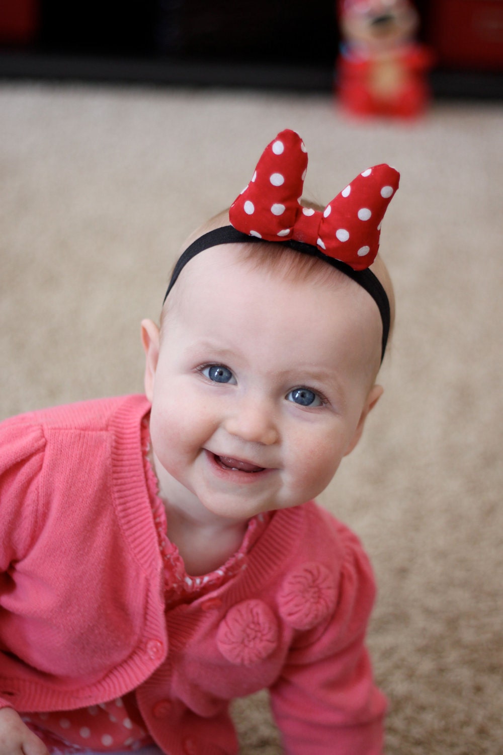Disney Minnie Mouse Headband Bow - Baby Headband - Toddler headband