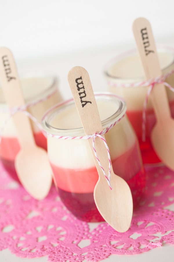 Glass Pudding jars 3 by ThePaperedNest on Etsy