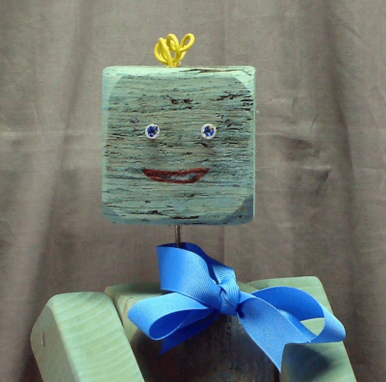 Reclaimed MonsterWood Bot - Jessica K. Rolling -  Rockin Aqua
