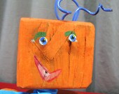 Upcycled MonsterWood  Bot Lolinda M. Dinante - Clowning in Orange