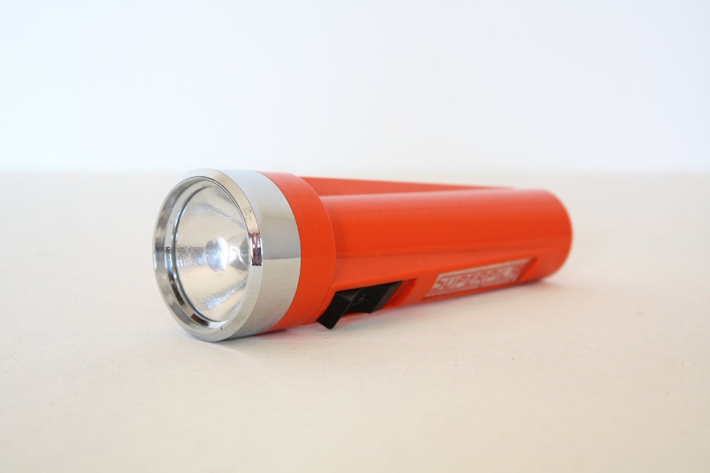 Vintage orange camping pocket torch