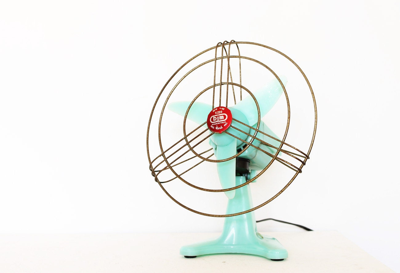 Vintage retro mint 50s fan by bjm