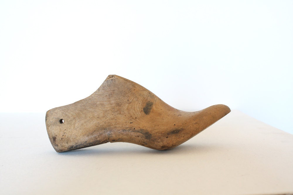 Vintage antique wooden shoe mold last