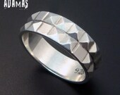 Sterling Silver 2 Rows Studs Ring