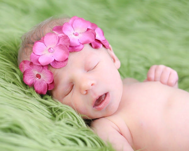 Gorgeous Newborn Baby Girl Flower Headband- Photography Props- Newborn Headband-Wedding- Birthday-Naming Ceremony-flower girl
