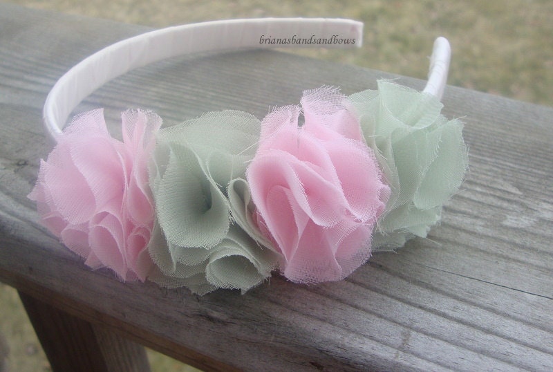 M2M Gymboree Easter Celebrations Chiffon Shabby Blossom Flower Headband