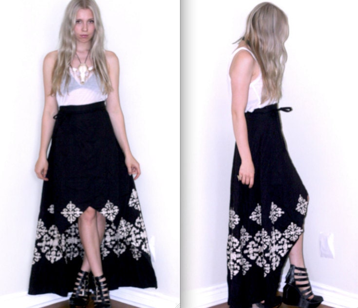 Stunning Cotton Batik Wrap Skirt
