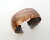 Textured Copper Cuff Bracelet - Roots
