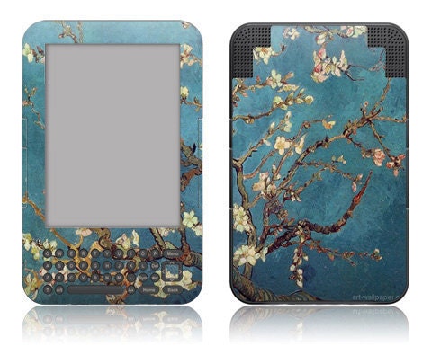 Amazon Kindle 3 / Keyboard Decal Skin Cover - Van Gogh Blossoming Almond Tree