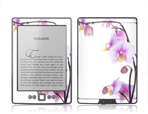 Amazon New Kindle Decal Skin - Orchids