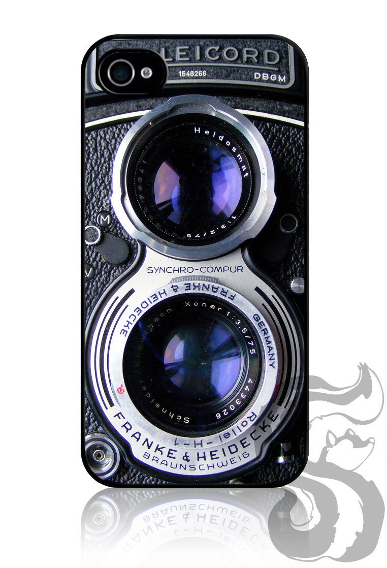 Apple iPhone 4 4S Slim Hard Case Cover  - Rolleicord Vintage Camera
