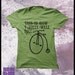 Bicycle tshirt, Penny Farthing "This is how I jolly well roll" Womens t shirt