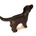 Dog retriever sculpture black decoration hand made OOAK waz-O