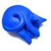 Little blue sleeping cat sculpture decoration hand made OOAK