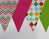 ON SALE - Watermelon Summer Flag Banner / Bunting - 56" long
