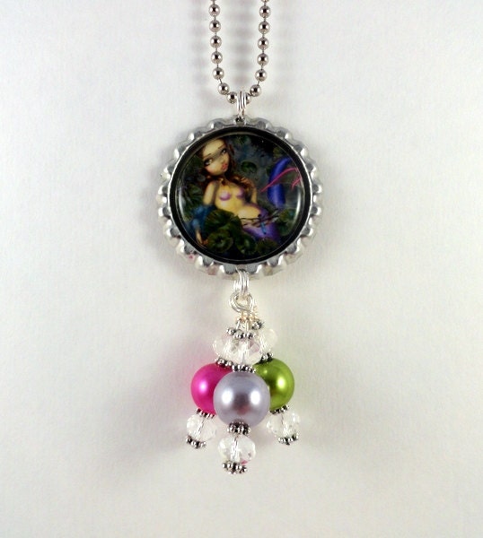 Jasmine Becket-Griffith  "Dragonfly Mermaid"  Necklace